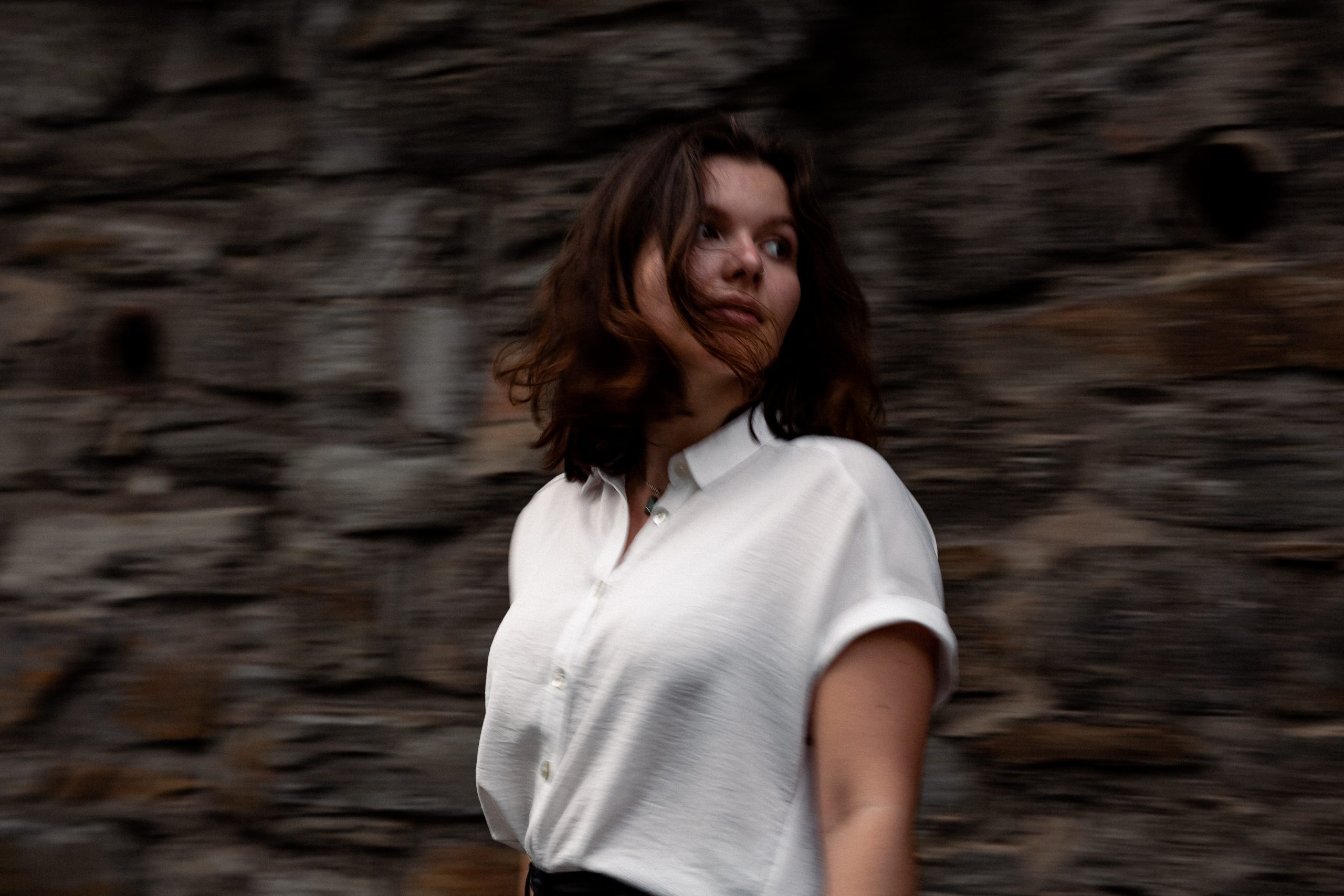 moody Portrait Empowerment Session blue hour